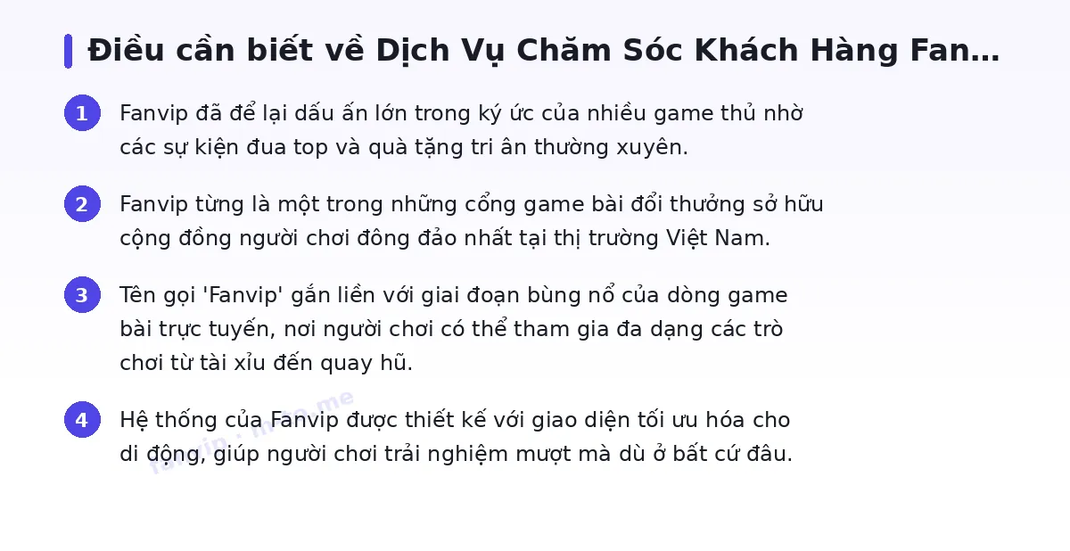Những điều cần biết về fanvip