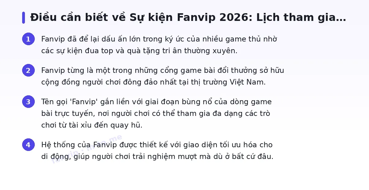 Những điều cần biết về fanvip